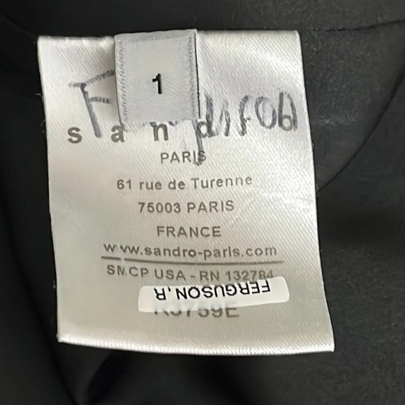 Sandro Paris Sleeveless Slip Dress with Black Lace - Size Small (Sandro Size 1) - Picture 6 of 8